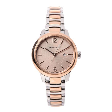 burberry round two toned women's watch|Watch, Women's Swiss Two.